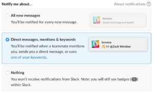 Slack Notification Settings